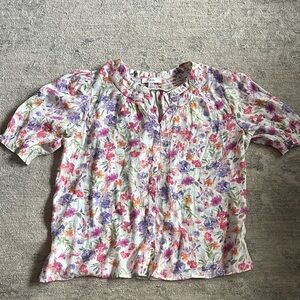 C by one floral print size XL top